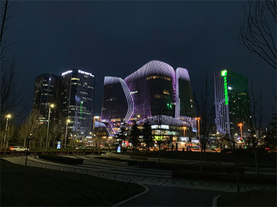 تشنغتشو juwai برج مركز تسوق مبنى مجمع الإضاءة ليلة المشروع
