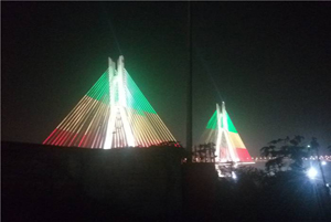 الكونغو برازافيل جسر الكبلى الإضاءة